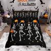 Homewish Funny Skull Skeleton Duvet Cover Set 2Pcs/3Pcs Happy Halloween Bedding Treat Or Trici Duvet Cover Set
