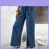 Vintage Style Womens Wide Leg Pants With High Waist And Tie Detail For Casual Summer Wear