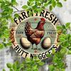 Vintage Farmhouse Metal Sign 8x12 Inches Funny Chicken Coop Decor Rustic Farm Fresh Tin Man Cave Garage Art