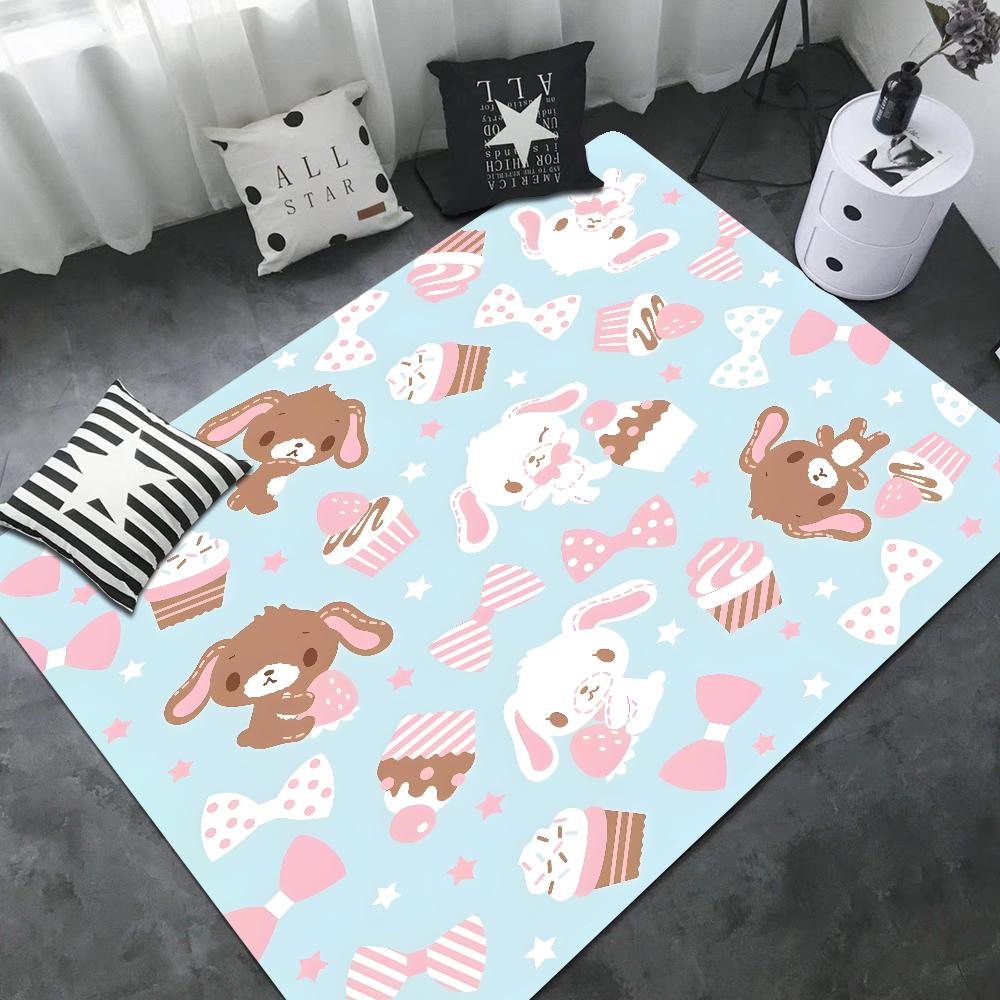 S_sugarbunnies Anime Kawaii Bathroom Mat Retro Multiple Choice Living Room Kitchen Rug Non-Slip Bedside Mats