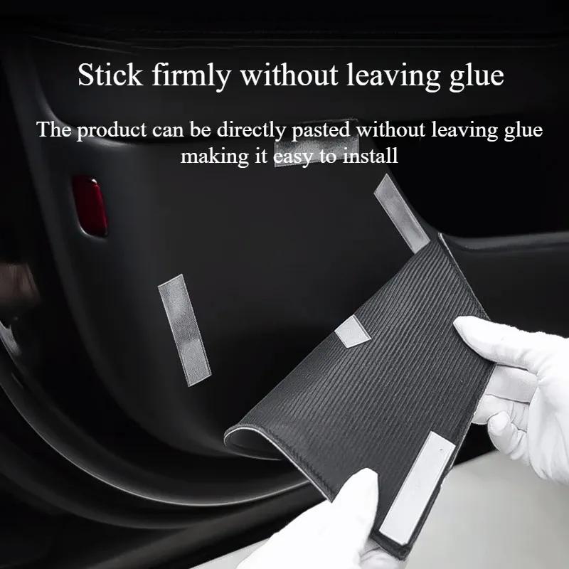 For Tesla Model Y Juniper 2025 Car Door Anti-Kick Pad Leather Sticker Trim Side Door Sill Protector Cover Interior Decoration