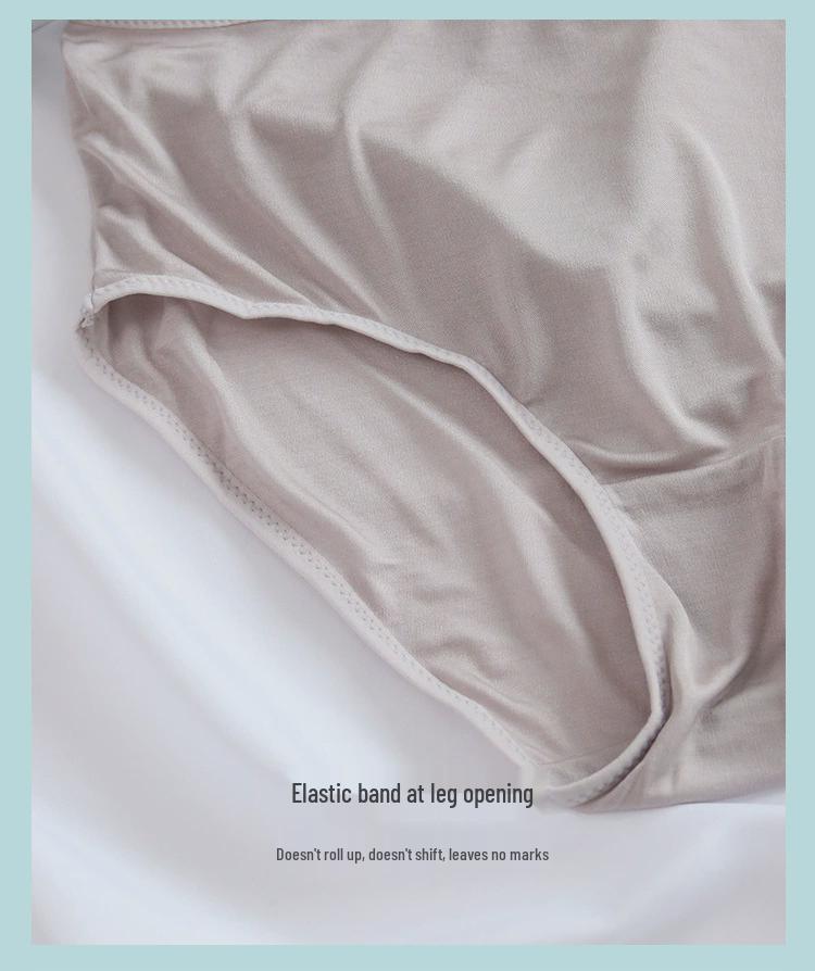 Tang Sang Silk Damen Übergröße Nahtlose Seidenunterwäsche - Atmungsaktiv, Mittelhoch, Hüfthebend, Einfarbig