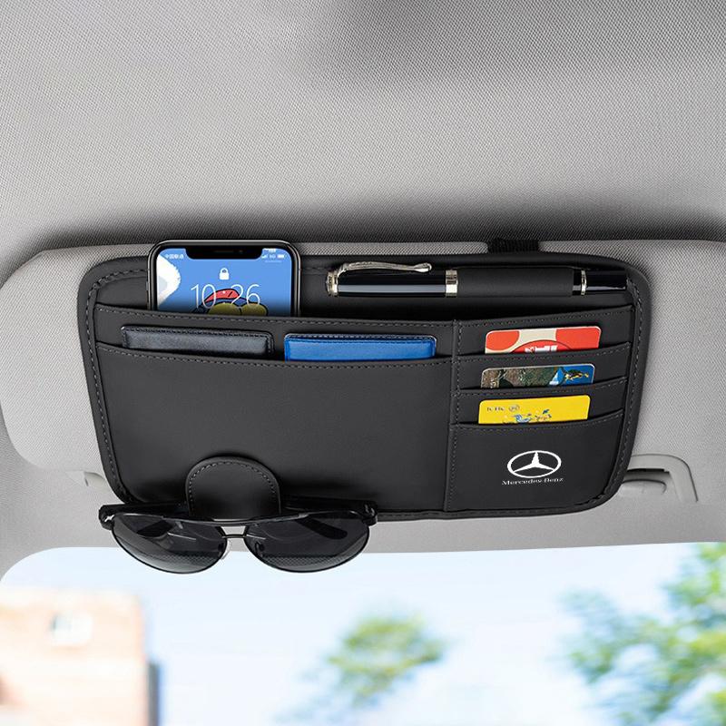 Car Sticker New Car Sunshade Multi-function Storage Bag For Mercedes Benz W205 W204 W203 W212 GLC CLA GLA AMG C180 C200 C300 C63