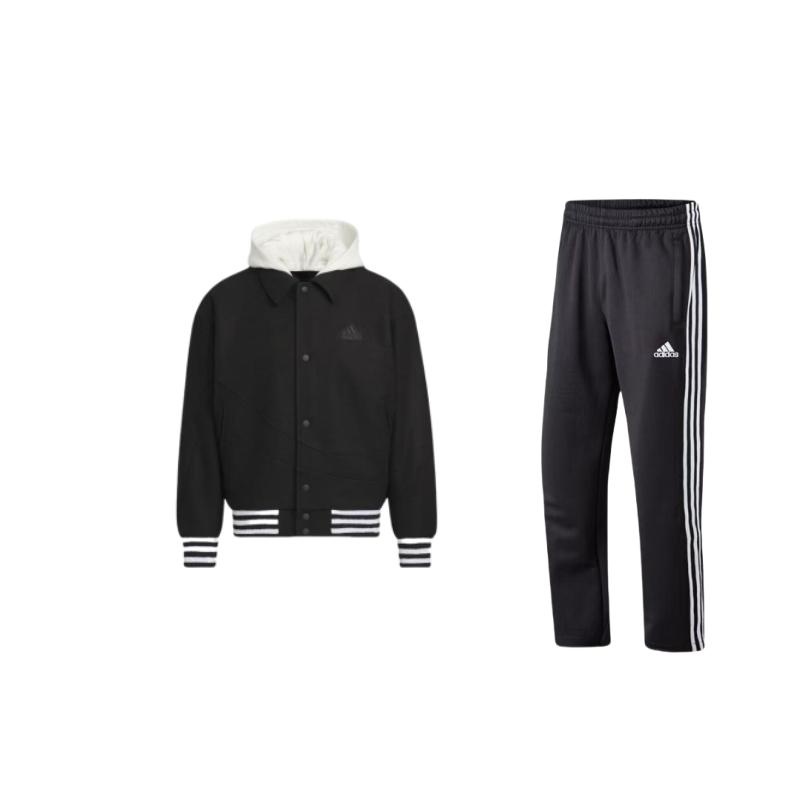 

Adidas Year Of The Dragon CNY Series Dragon Pattern Embroidered Loose Hoodie Long Sleeve Straight Leg Pants Casual Sports Set Men sets TR30PR+IT0209 S