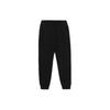 Li Ning Training Series Logo Micro-Label Solid Color Tapered Knit Sports Pants Women Pants Black AKLR884-1