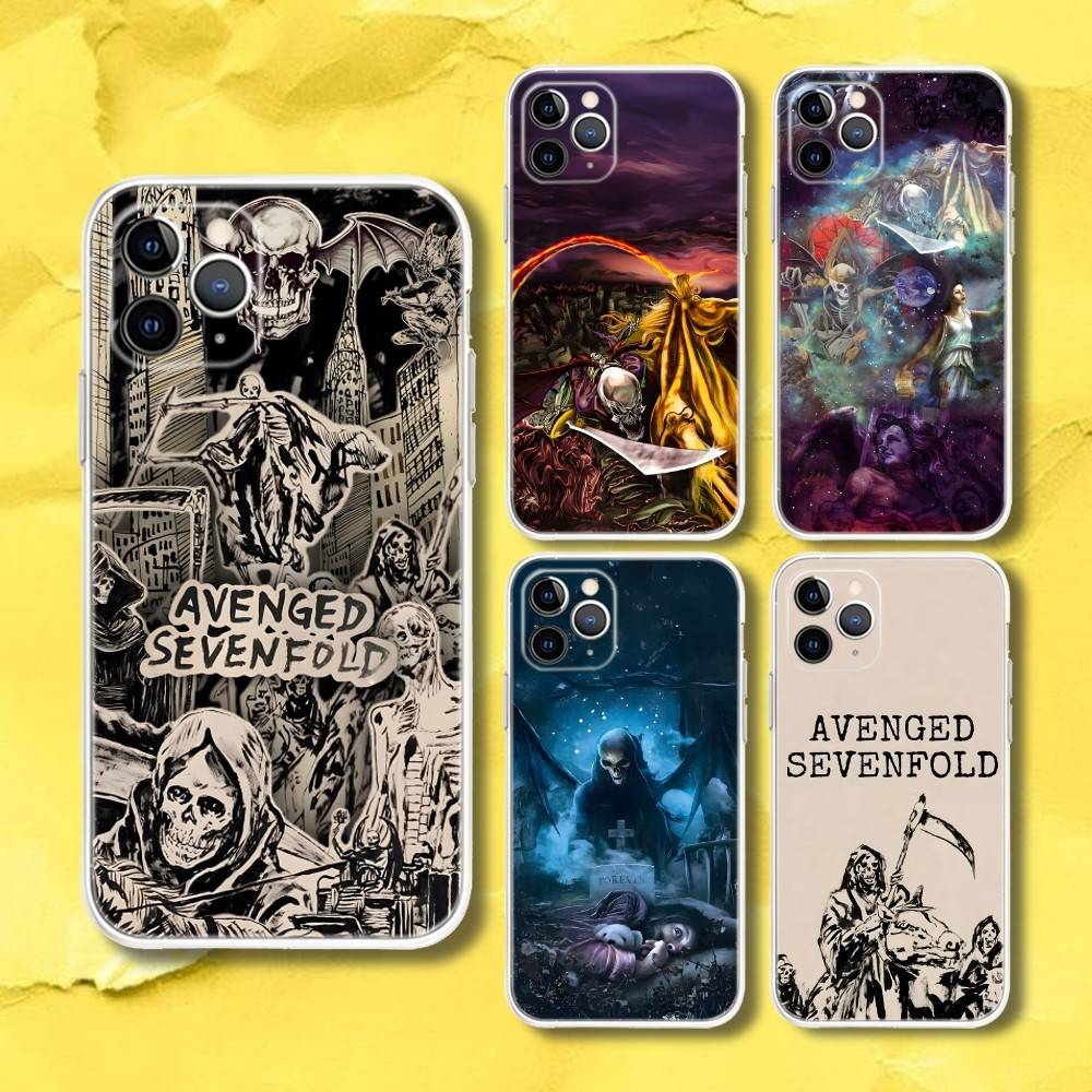 Coque de téléphone A7X A-Avenged S-Sevenfold Pour iPhone 17,16,15,11,12,14,13 Pro Max Plus Mini X,XS,XR,7,16E Air Transparent Fundas