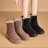 New Platform Martin Boots Women's 2025 New Large Cotton Shoes Mother Short Boots Velvet Warm Snow Boots Non-slip