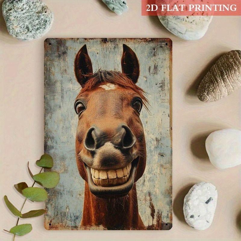 Retro Metal Animal Wall Art for Home Kitchen Farm Cafe Garden