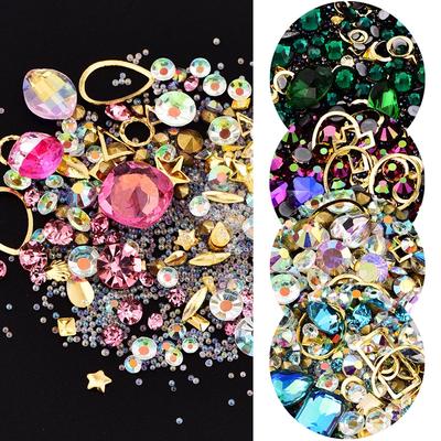 1 krabička Smíšený design Šperky na nehty Kamínky na nehty Korálky Kovová ozdoba Nail Art Dekorace