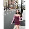 American Spice Girl Style Sexy Suspender Dress Women's Summer Korean Version Design Feeling Tight and Thin Hip-wrapped Short Skirt