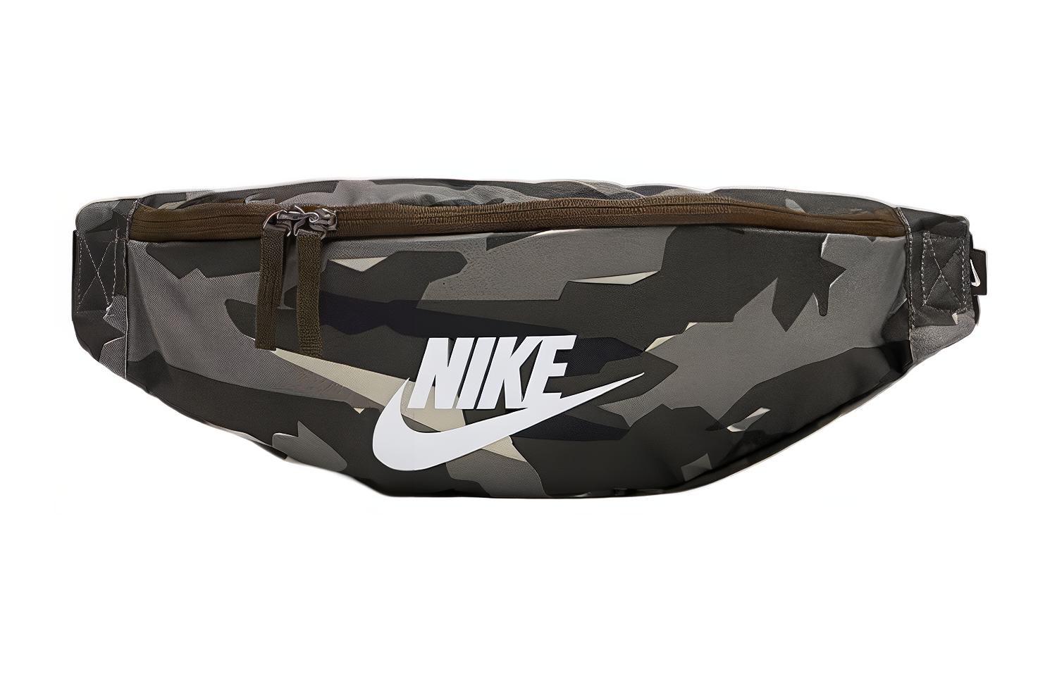 Nike Men's Green Zoom Heritage Polyester Shoulder Bag, Crossbody Bag, Fanny Pack Regular Camouflage Ck0984-325