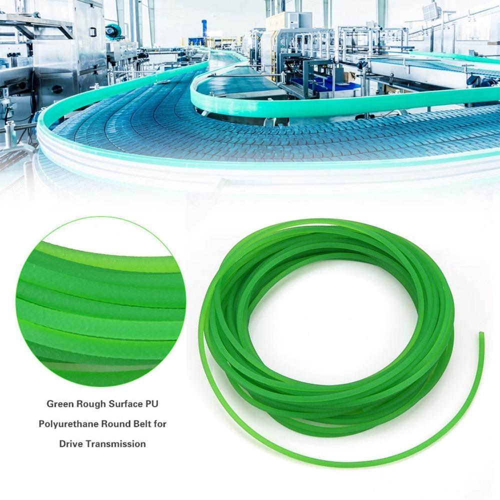 4mm OD Transmission Belt Green Color Urethane Belting Round Drive Belt For Drive Transmission 0.12in x 32.8 ft