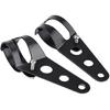 KIMISS Fork Headlight Mounting Bracket, 35-43mm Motorcycle Headlight Mount Bracket Fork Tube Clamp Kit Black for Chopper Cafe Racer