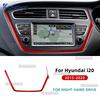 For Hyundai I20 2015 2016 2017 2018 2019 2020 LHD RHD Real Soft Carbon Fiber Center Console CD Panel Frame Car Accessories