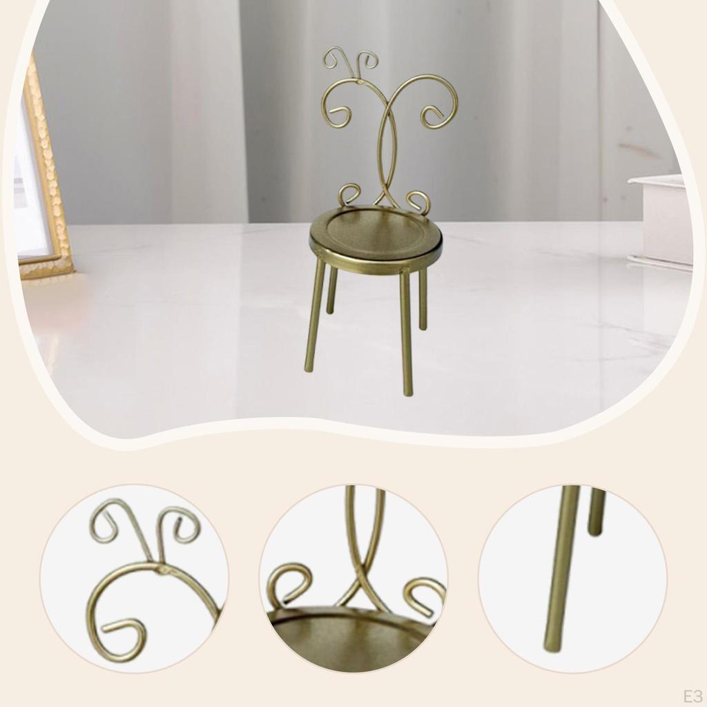 Dollhouse Chair Accessory 1:12 Scale Decoration DIY Ornament Furniture Miniature