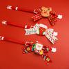 Festive Cartoon Collar with Cute Bow for Cats & Dogs - Silent Red Christmas Necklace Decoration