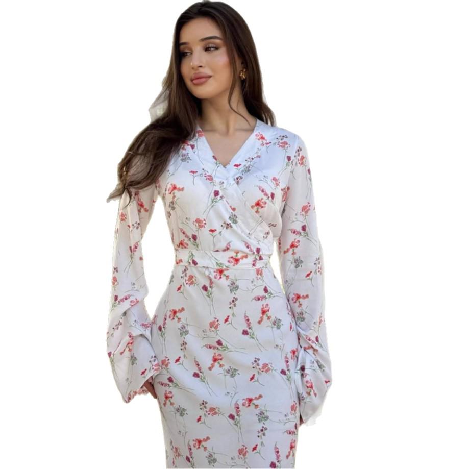 2025 Summer Women's Slimming Long-Sleeve Bodycon Dress - European & American Fashion