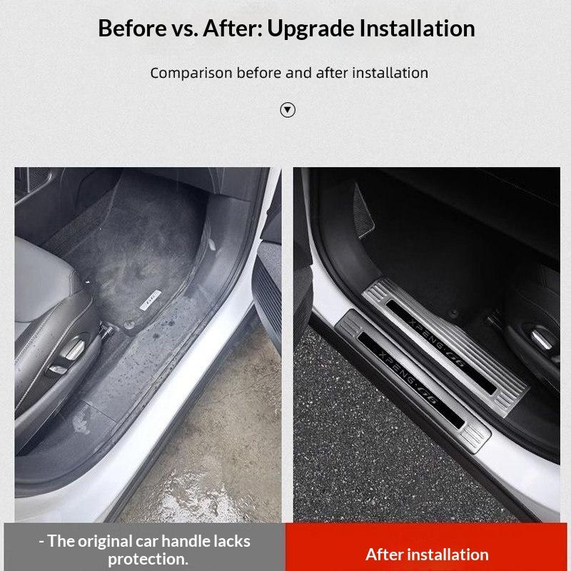 Convient pour XPeng G6 2023-2025 Voiture Bande de Seuil de Porte en Acier Inoxydable Autocollant de Protection de Pédale d'Accueil Mise à Niveau