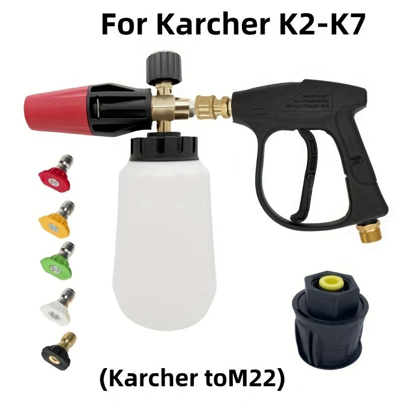 

Large Capacity Foam Cannon 5 Nozzles + Karcher Adapter 4pcs Set High Pressure Washer Car Wash Gun Accessory Solve Car Cleaning P