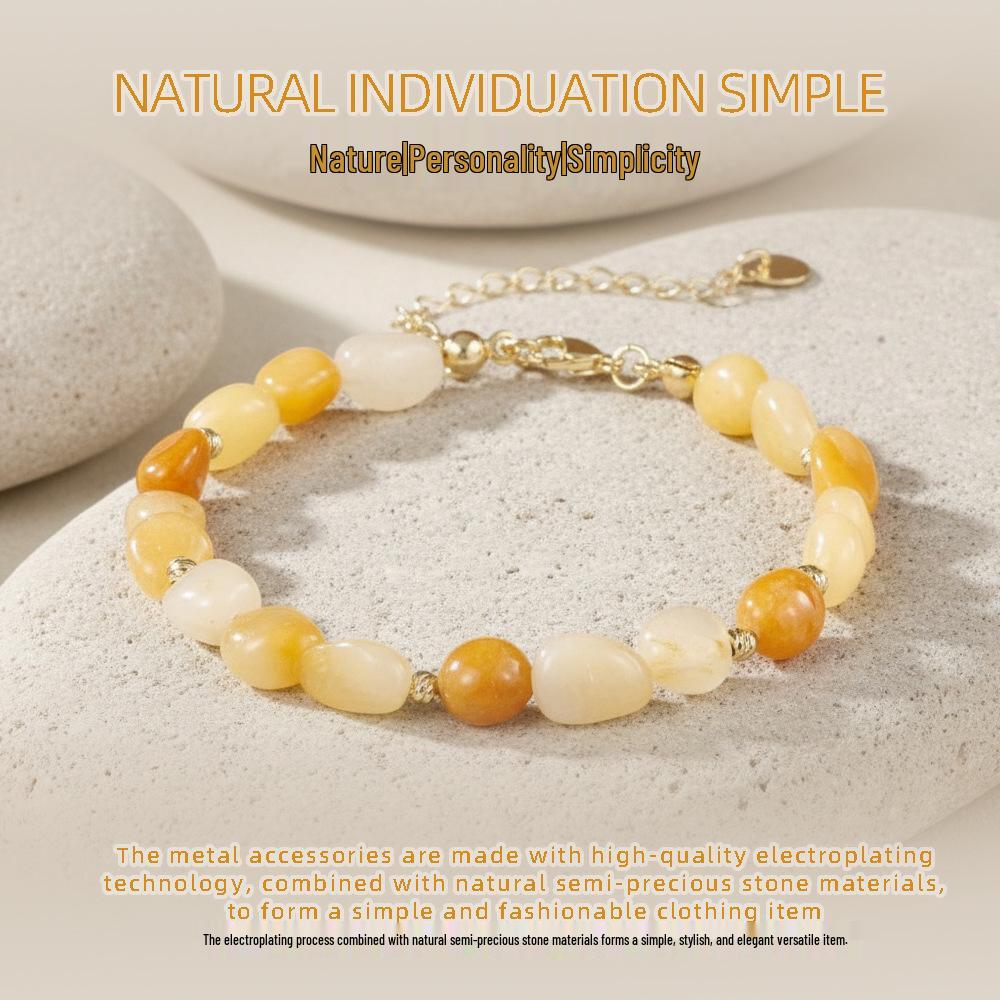 European Style Semi-Precious Stone Beaded Bracelet - Maillard Luxury Crystal