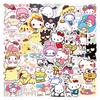 10/30/50/100pcs Cute  Series Anime Stickers Kuromi Pompom Purin Melody Cartoon Sticker Scrapbook Guitar Phone Decals Toys