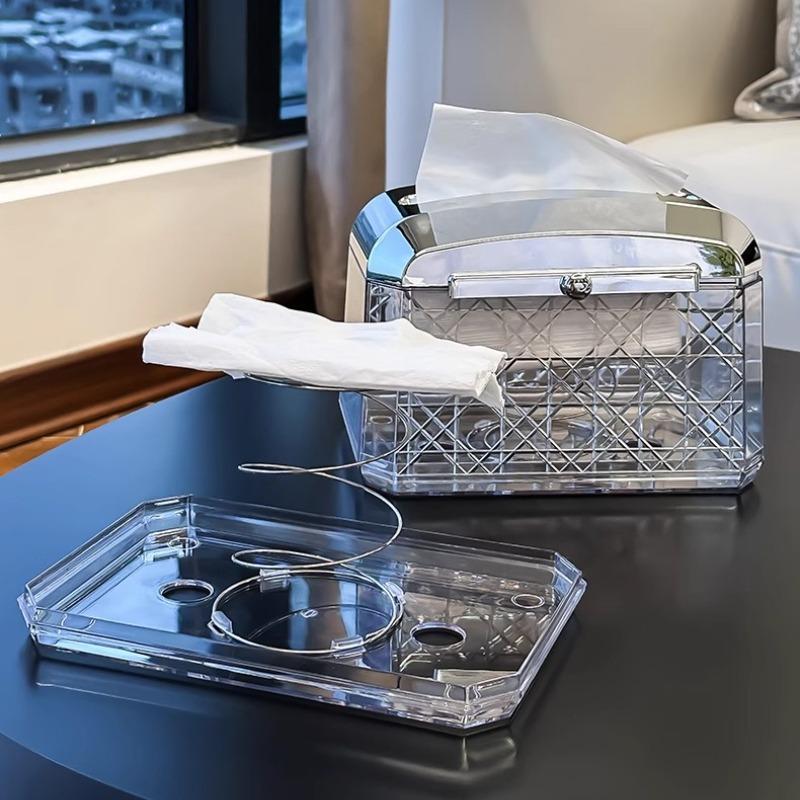 Luxury Tissue Box Aesthetic Creative Wet Tissue Case Modern Elegant Napkin Boxes Home Storage Organization Table Decoration