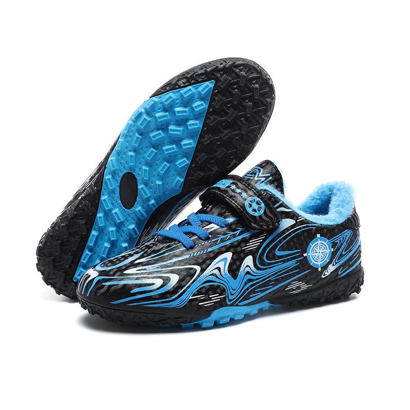 Autumn And Winter Velvet New Long Nails Broken Nails Football Shoes To Keep Warm Youth Game Training Professional Football Shoes