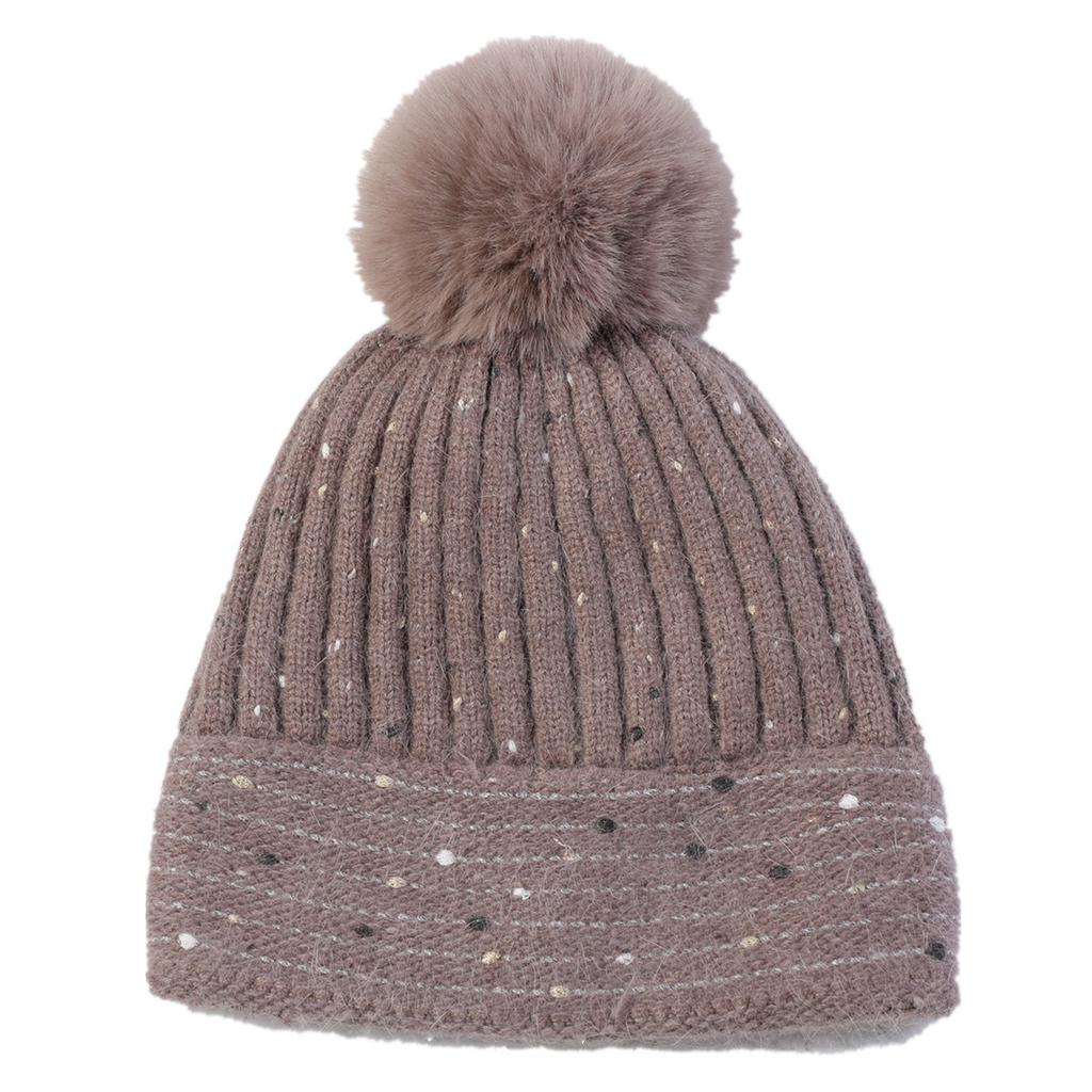 New Autumn and Winter Velvet Thickened Knitted Hat Soft Imitation Rabbit Fur Fashionable Warm and Cold Proof Beret