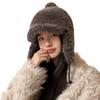 Fluffy Winter Cap Plush Plush Hat Cozy Ear Protection Hat  for Women