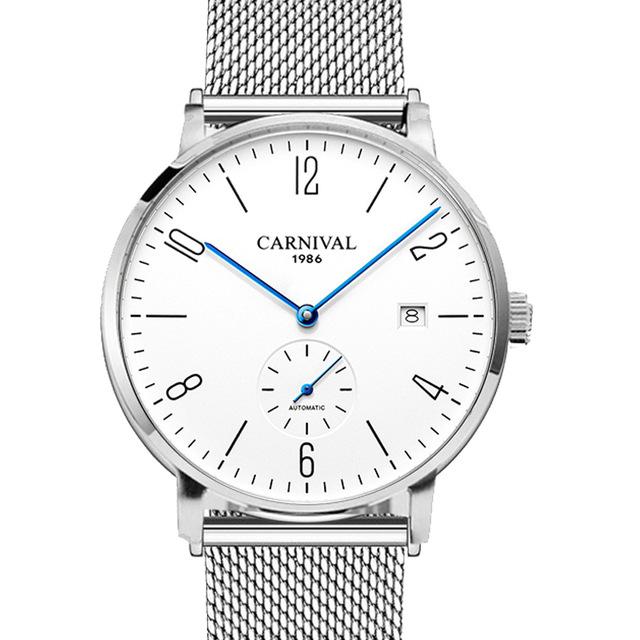CARNIVAL Ultra-thin Mens Watches Top Brand Luxury Waterproof Casual Simple Watch Men Automatic Mechanical Watch Relogio
