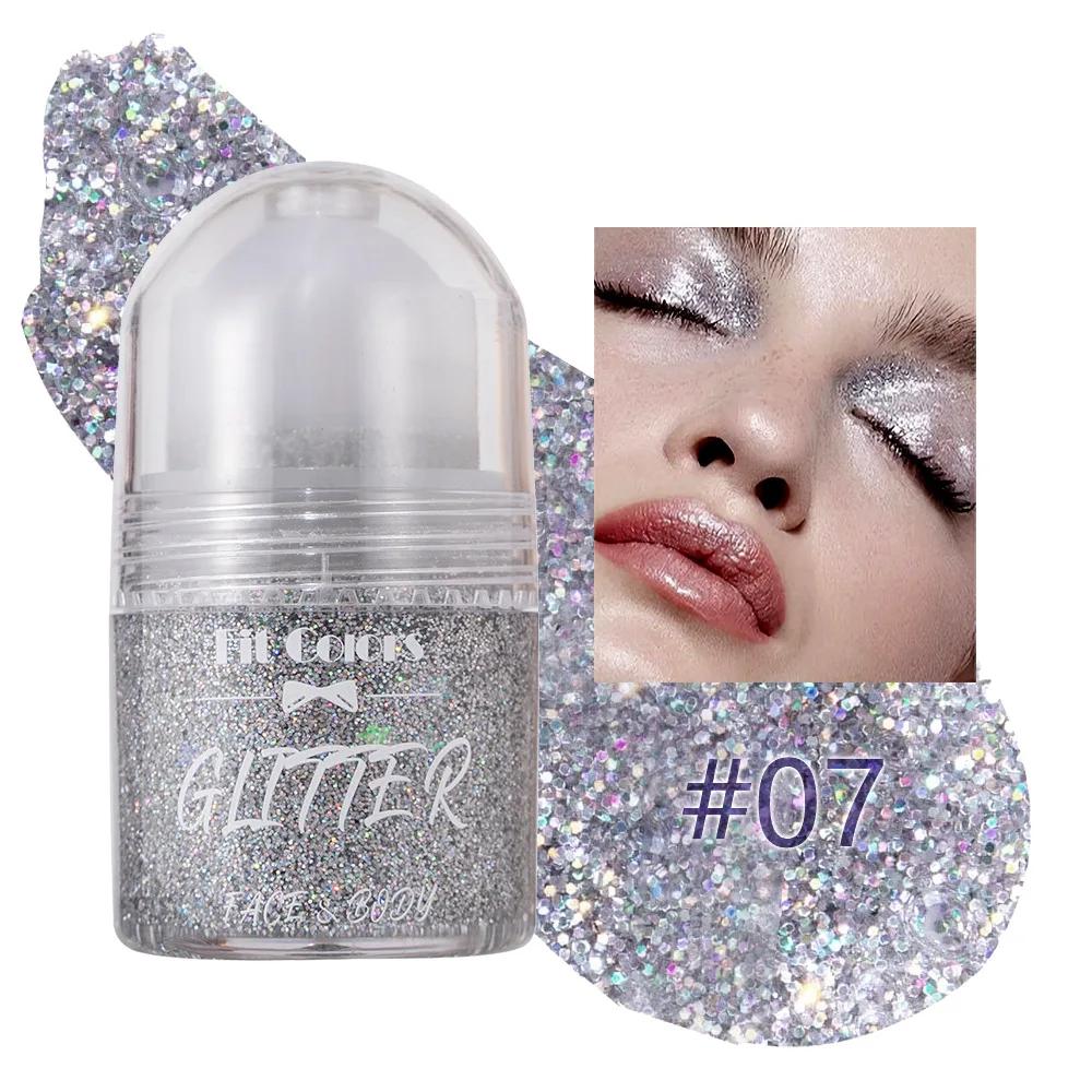 Paillettes roulantes Gel pailleté Peinture pour le visage et le corps Brillant liquide nacré Fard à paupières Illumine la scène Maquillage Décoration