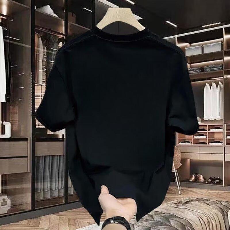 American Trendy Brand Pure Cotton Men'S Printed Short-Sleeved T-Shirt Trendy Men'S And Women'S Versatile Round Neck T-Shirt Men'S