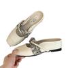 Inner Heightening Bag Head Half Slippers Women's Summer Outer Wear New One-pedal High-heeled Mary Jane Single Shoes Sandals