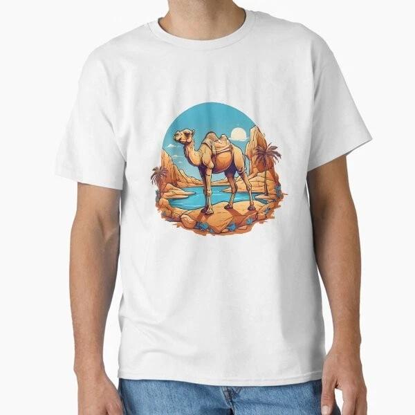 Camel At The Oasis Classic Tshirt Made In Usaaus Tshirt S2xl S