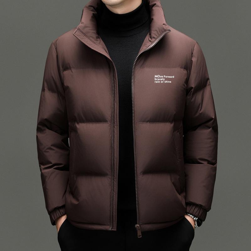 Veste d'hiver pour homme 90% duvet - Tendance, Polyvalente, Col montant Manteau chaud
