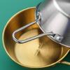 Metal Salad Bowls Restaurant Seasoning Bowl Food Container Noodles Bowl Condiment Container for Camping, Hiking, Picnic