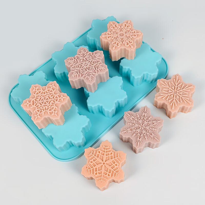 Pabei 6-Hole Snowflake Silicone Mold