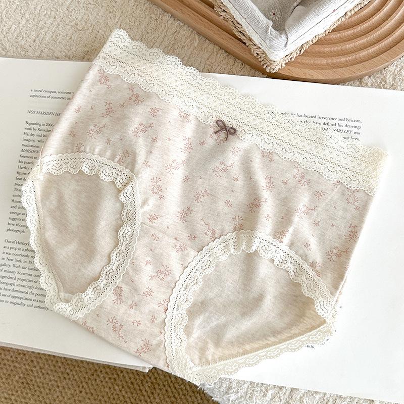 Women's Spring and Autumn Lace Class 10a Bacteriostatic Non Hip Briefs