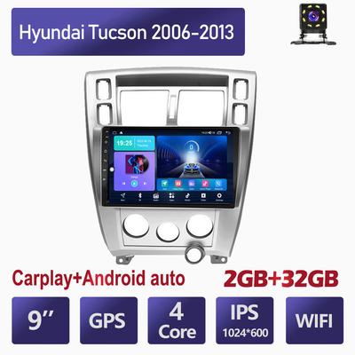 Radio de coche Android de 10 pulgadas Carplay para Hyundai Tucson 2006-2013 reproductor de vídeo Multimedia para coche navegación GPS WIFI 2 + 32GB