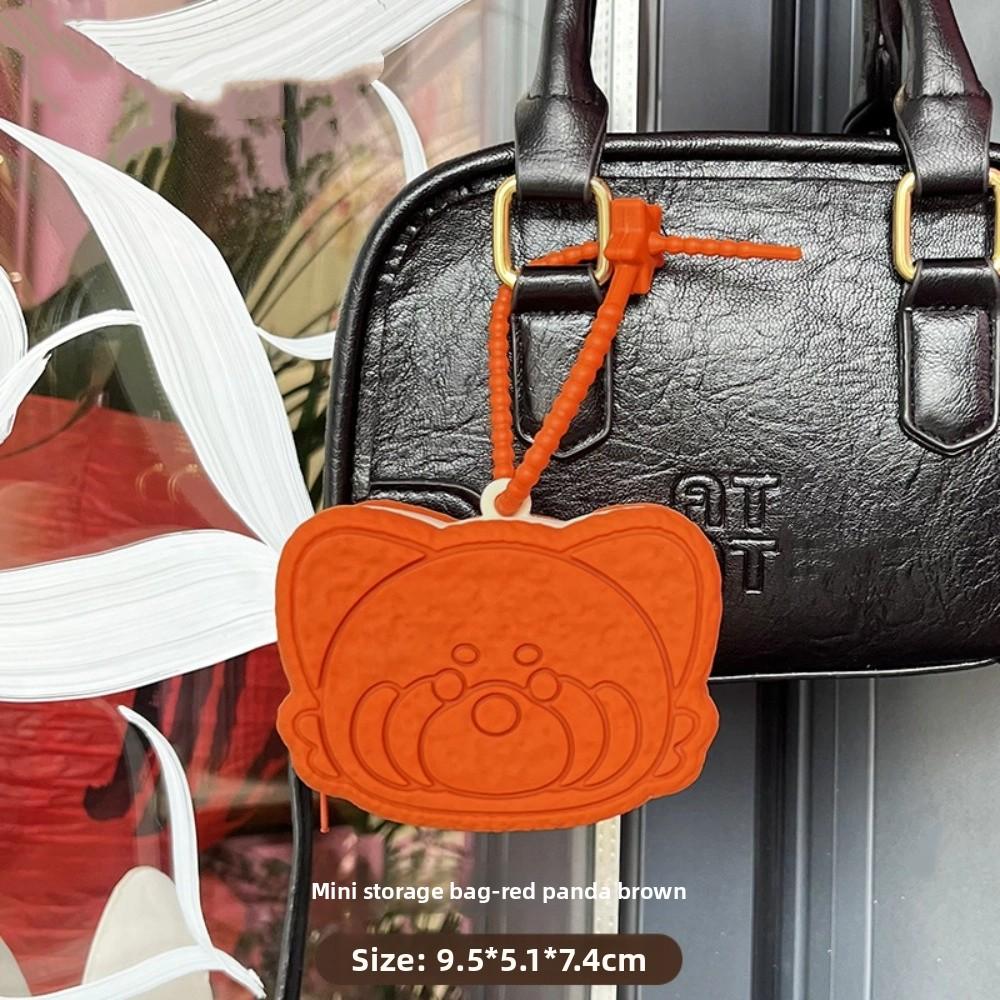 Lesser Panda Earphone Silicone Keychain Bag Organizer Silicone Key Ring  Cosmetics