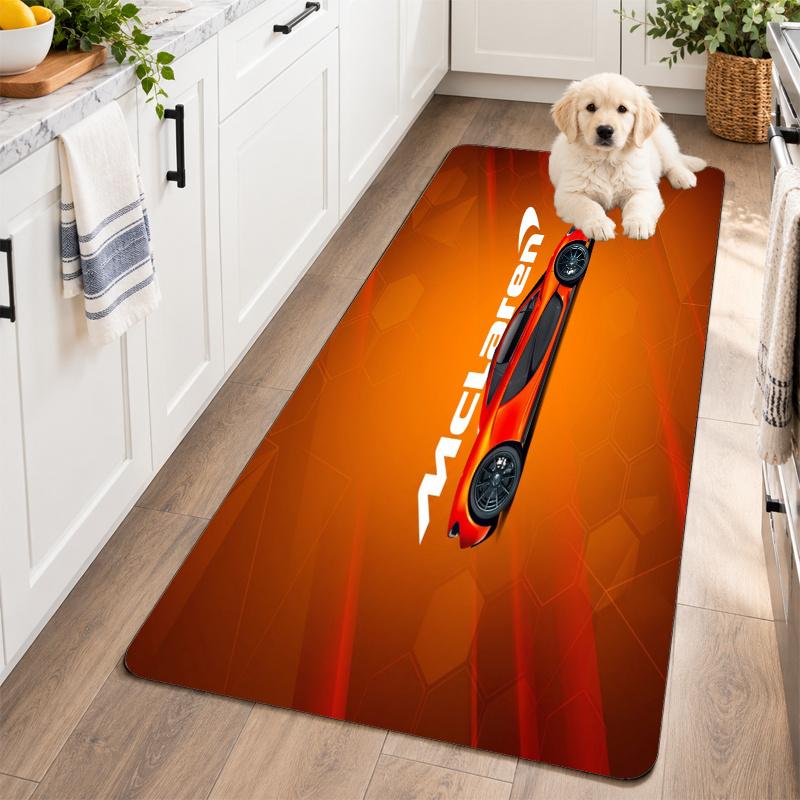 Flannel Kitchen Mat McLaren Soft Area Rug Non Slip Floor Carpet Home Decoration