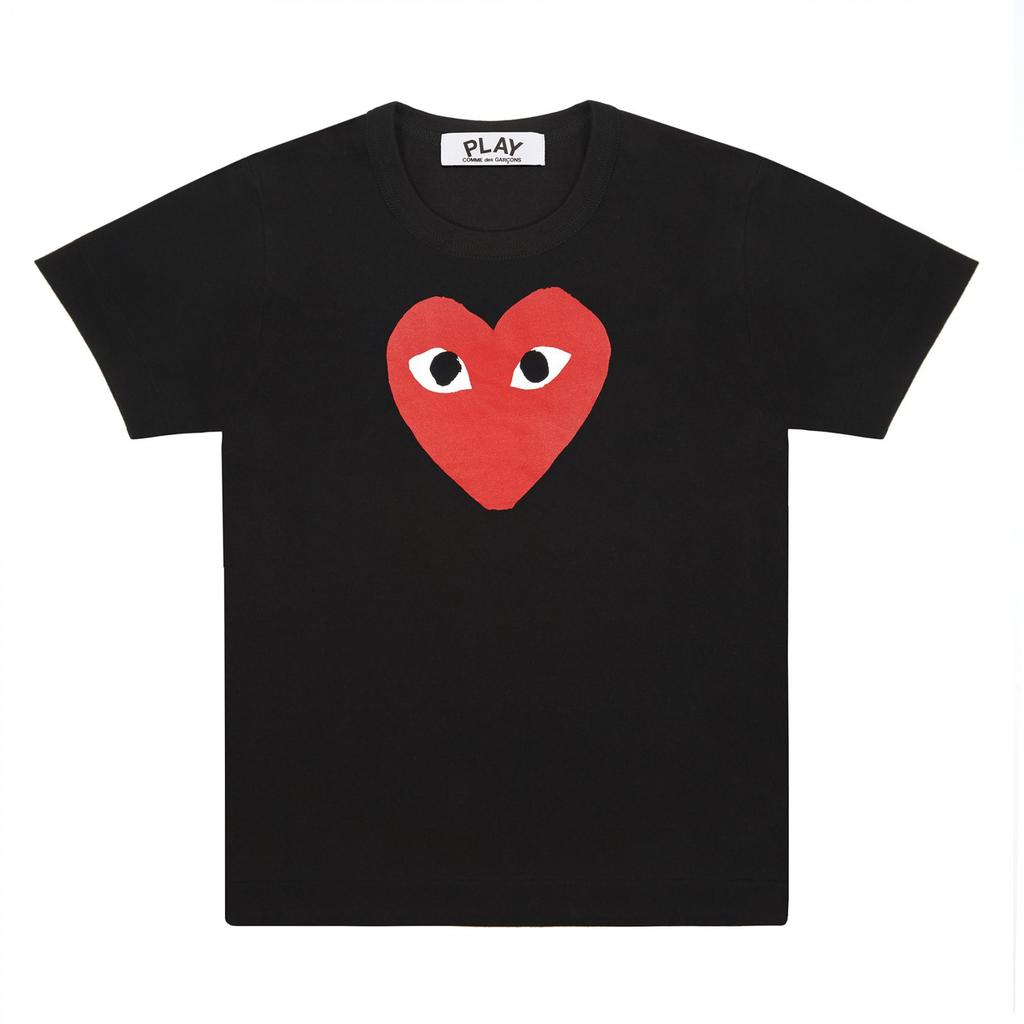 Unisex Crew Neck Short Sleeve Loose Fit Casual T-Shirt Colorful Heart Digital Print Basic Top