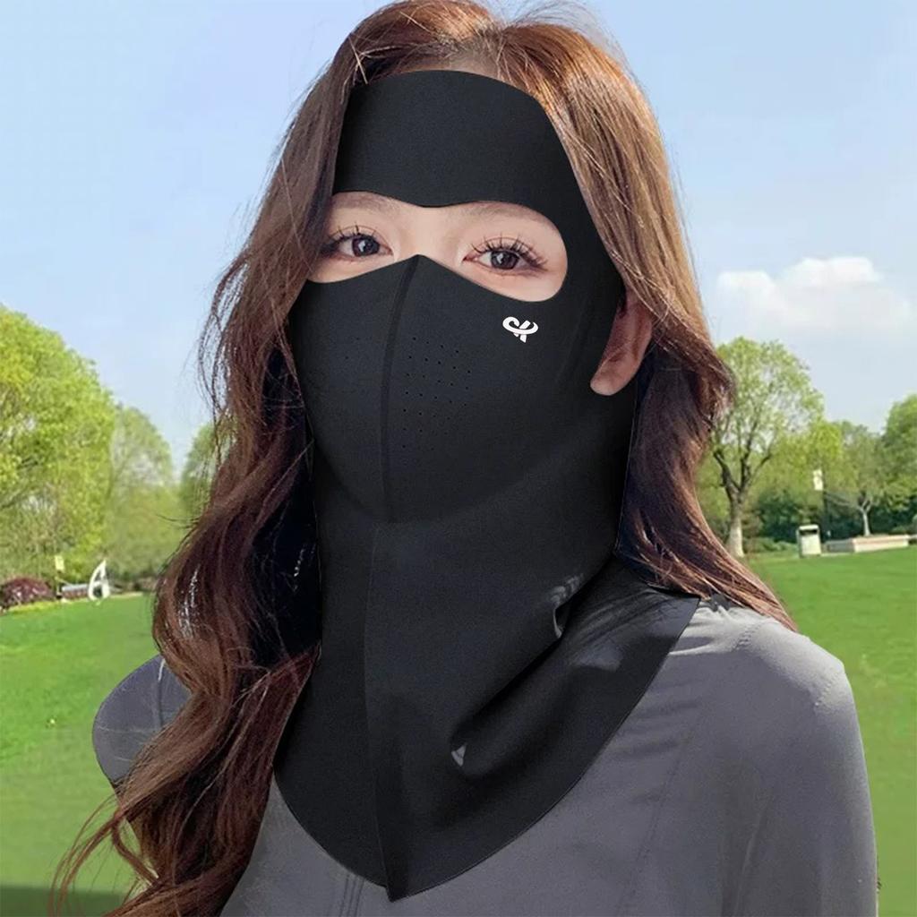 UPF50+ Sun Protection Mask Fashion 3D Ice Silk Anti-UV Neck Scarf Sunscree Dustproof Sunshade Face Mask Outdoor Summer