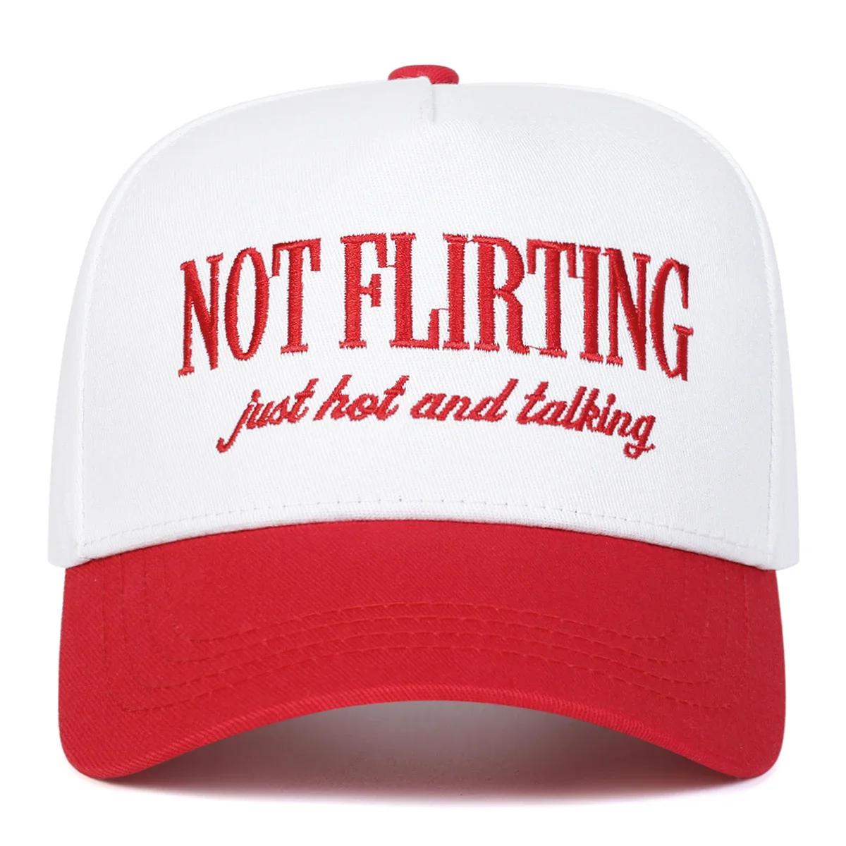 

Унисекс Бейсболки с вышивкой букв Not Flirting Весна Осень Уличные Регулируемые Повседневные Кепки Кепка от солнца Спортивная кепка