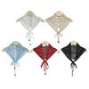 Triangular Knit Bandana Hijab Soft and Comfortable Headscarf Showcasing French Country Aesthetic Bandana