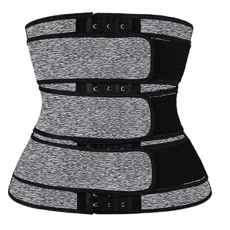 

Корсет-тренажер для похудения с тройным усилением и эффектом сауны XXL серый