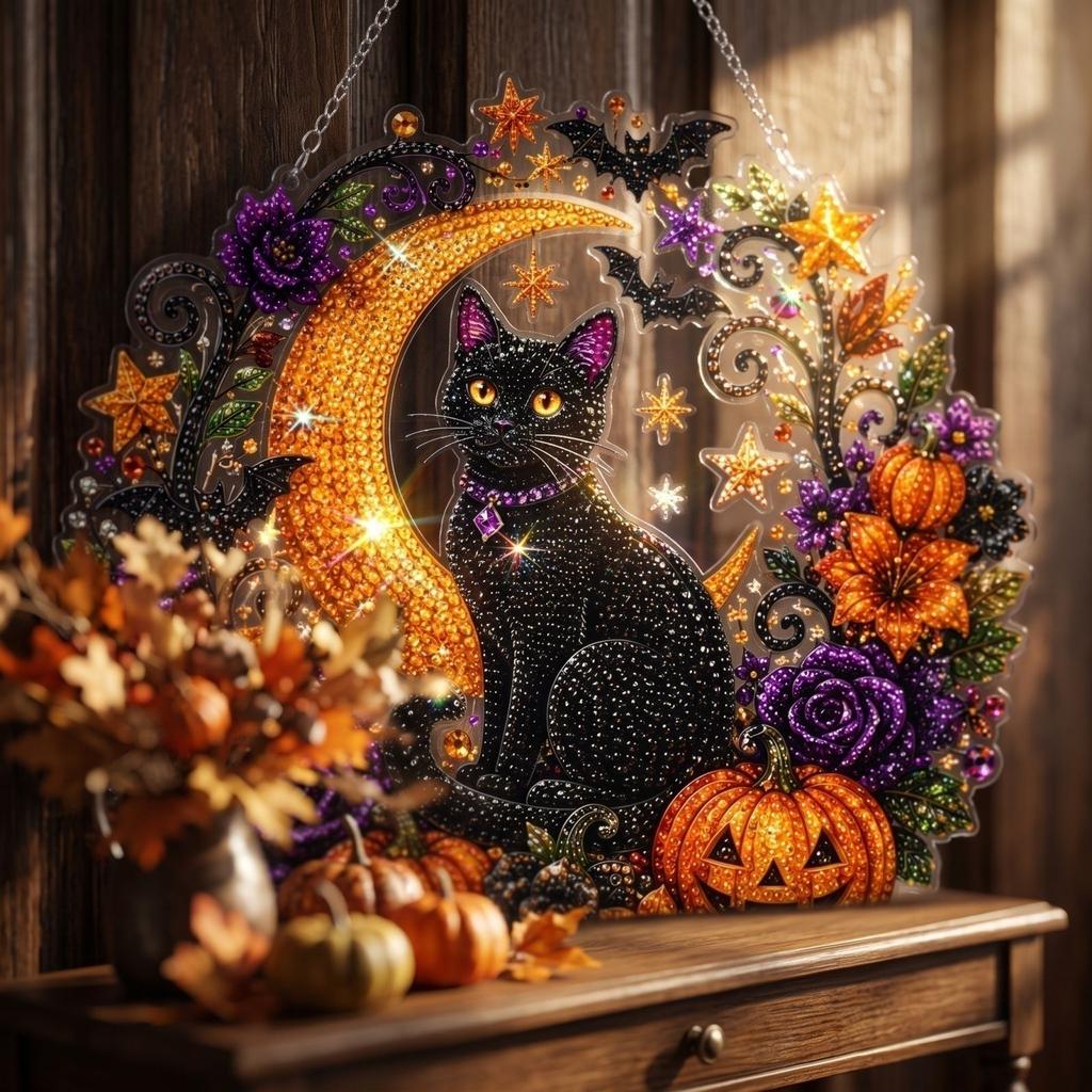 Halloween-Dekorations-Set - und Mond-Design zum Aufhängen an der Wand Herbst-Themenparty Geschenkset