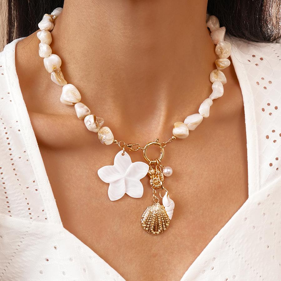 High-End Bohemian Seashell Beaded Clavicle Necklace