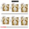2Pcs 2D Flat Printing Beautiful Golden Peacock Printed Curtains Design Suitable For Bedroom Kitchen Dining Room Living Room