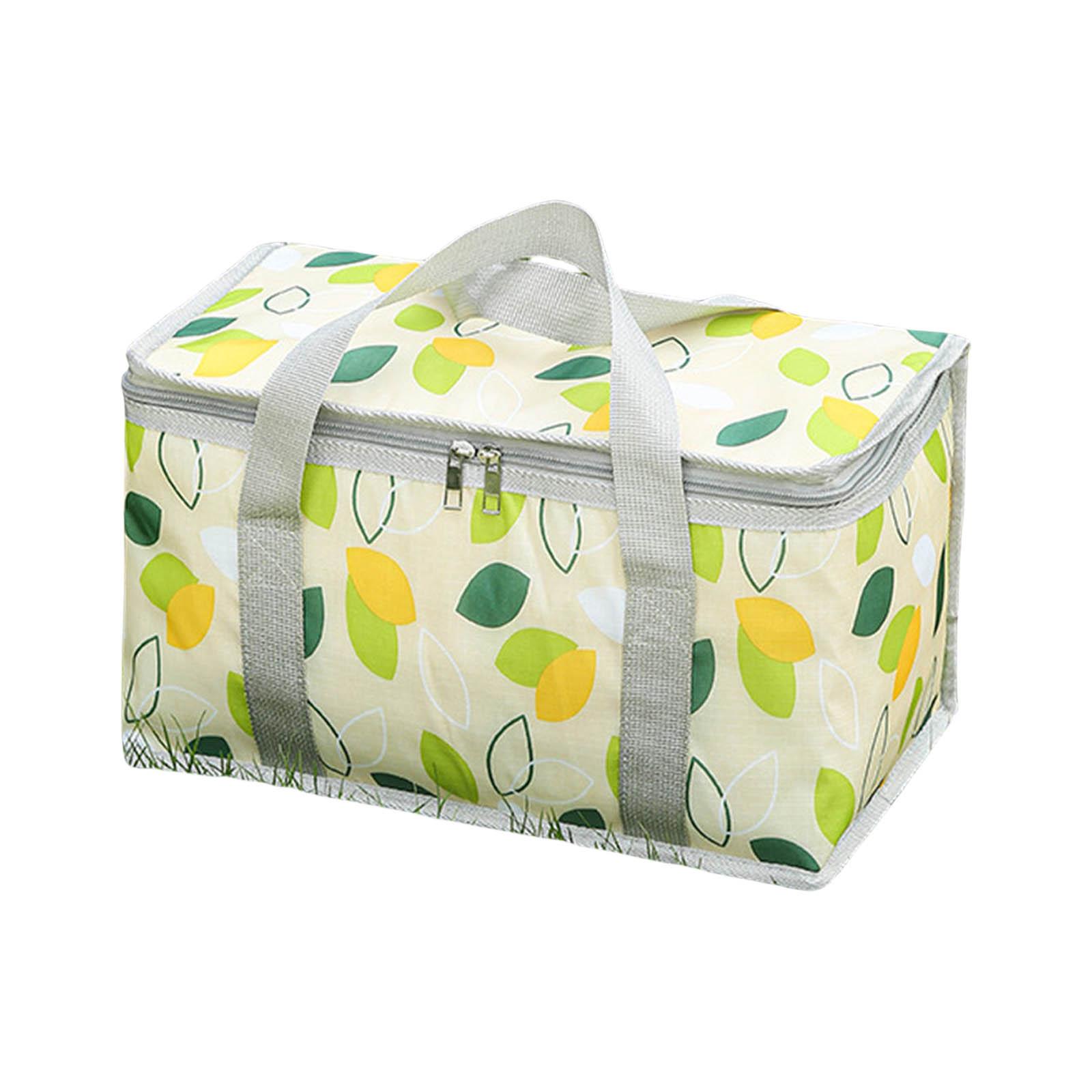 

Insulated Picnic Bag with Zippered Top Reusable Beach Coolers Bag Large Capacity Insulated Camping Coolers Storage Bag 2